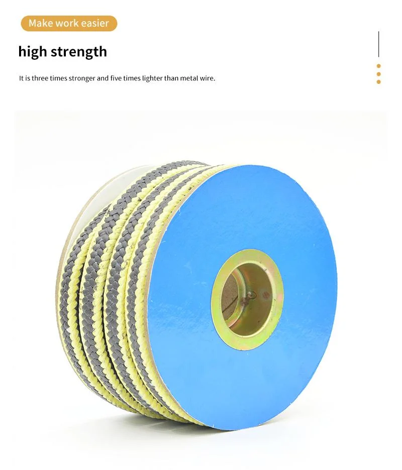 High Performance Graphite PTFE Impregnated Kevlar Aramid Fiber Packing