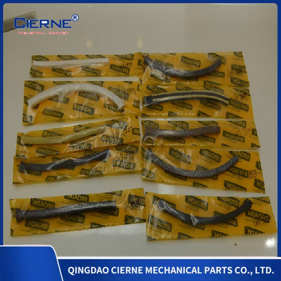 Empaque de prensaestopas trenzado de PTFE puro blanco de grado alimenticio para válvula de vapor y bomba