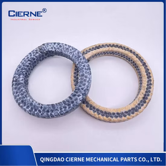 Material virgen PTFE Grafito + Empaquetadura de fibra de aramida