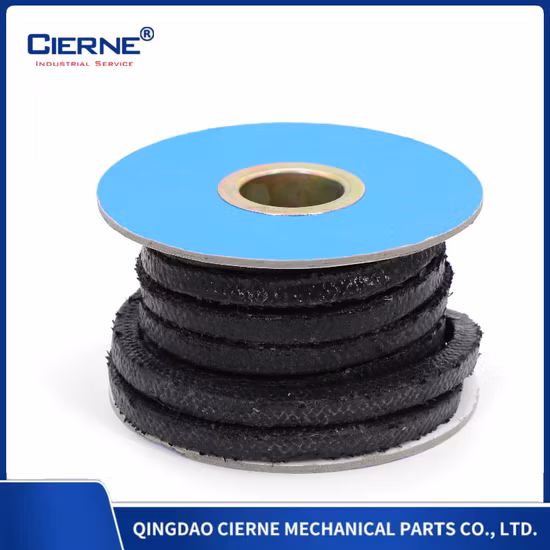 Buen empaque de grafito impregnado de fibra de carbono autolubricante y resistente al desgaste para la industria química Empaque de fibra de grafito